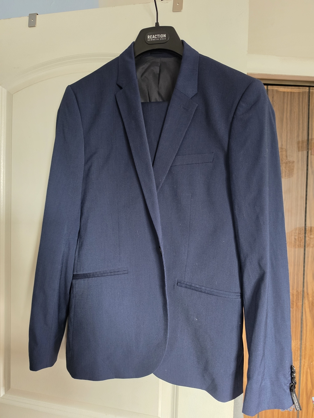 Men H&M Navy Super Skinny Fit Suit 40R X 32R